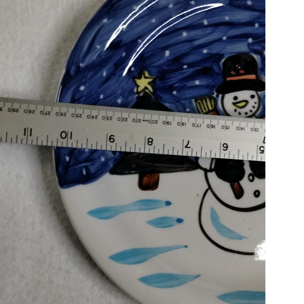 Tabletops Unlimited Holiday‎ Season Snowman Christmas Plate 10.5